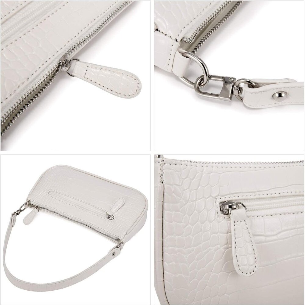 Chic Crocodile Pattern Shoulder Bag - Lightweight… - image 8
